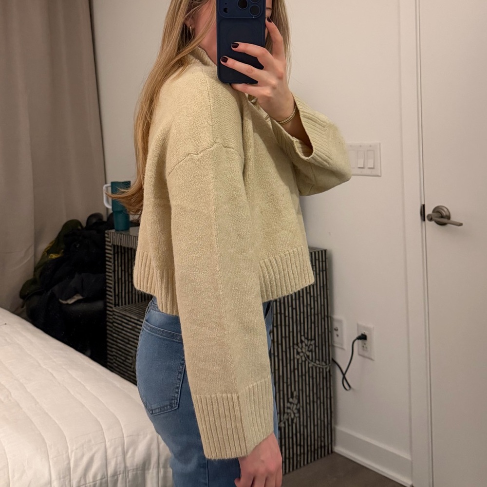 Princess Polly Cream Ribbed Sweater - Picture 4 of 4